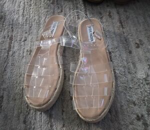 Steve Madden Clear Espadrille Sandals